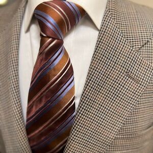 Lauren Ralph Lauren Wool Houndstooth Sport Coat Blazer Jacket Brown Men 42R